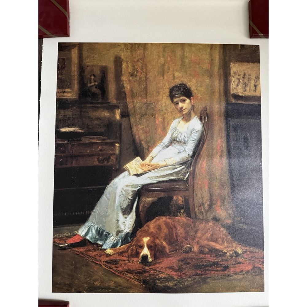 Victorian Lady with Dog Giclée Print Limited Edition IGI Canvas 23.75"x19.75"